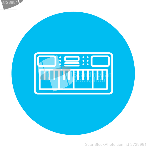 Image of Synthesizer line icon.