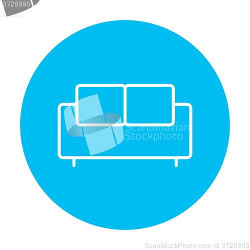 Image of Sofa line icon.