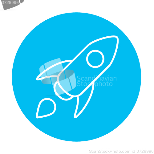 Image of Rocket line icon.