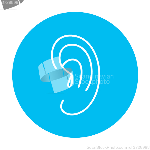 Image of Human ear line icon.