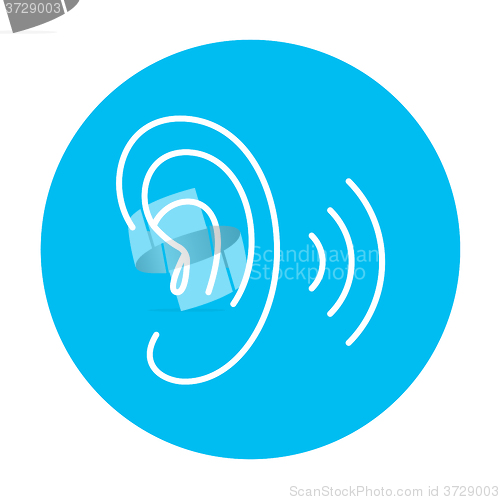 Image of Human ear line icon.