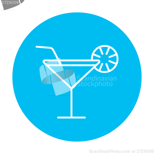 Image of Cocktail glass line icon.