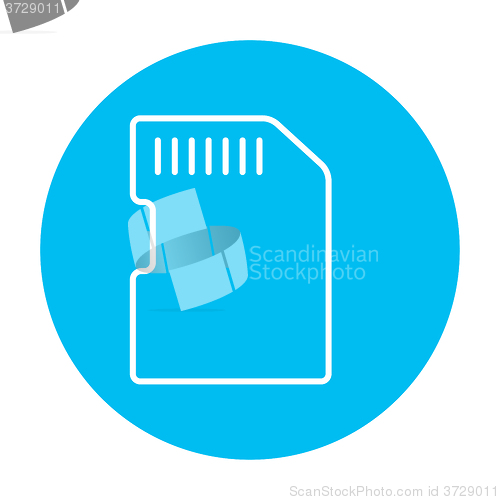 Image of Memory card line icon.