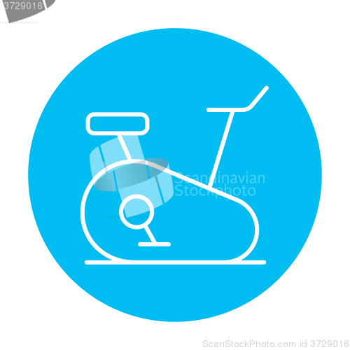 Image of Exercise bike line icon.