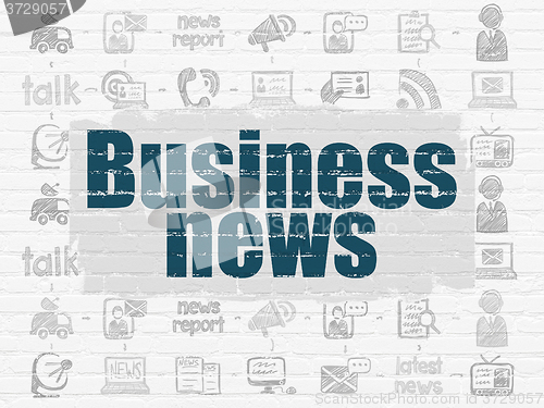 Image of News concept: Business News on wall background