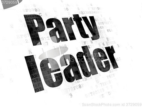 Image of Political concept: Party Leader on Digital background