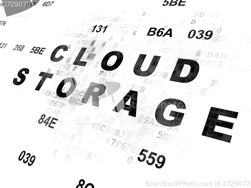 Image of Privacy concept: Cloud Storage on Digital background