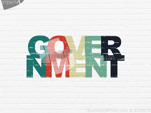 Image of Politics concept: Government on wall background