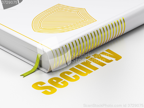 Image of Protection concept: book Shield, Security on white background