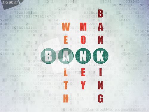 Image of Money concept: Bank in Crossword Puzzle