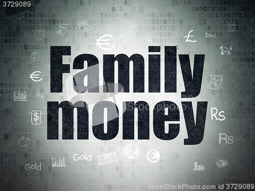 Image of Banking concept: Family Money on Digital Paper background