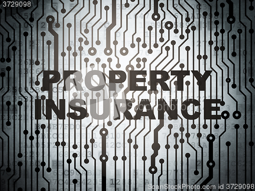 Image of Insurance concept: circuit board with Property Insurance