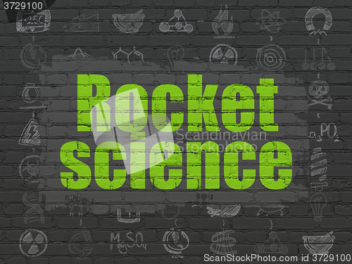 Image of Science concept: Rocket Science on wall background