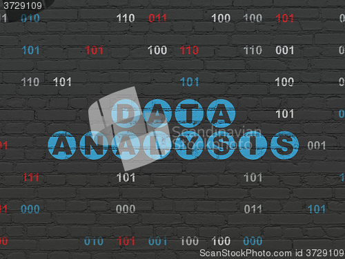 Image of Information concept: Data Analysis on wall background