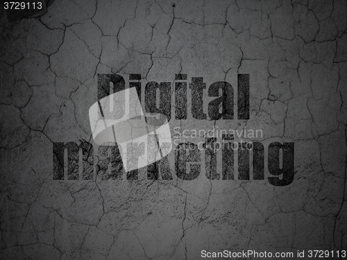 Image of Marketing concept: Digital Marketing on grunge wall background