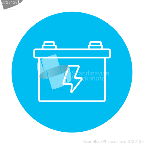 Image of Car battery line icon.