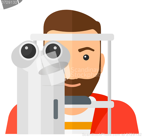 Image of Patient visiting ophthalmologist.