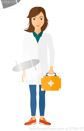 Image of Doctor with first aid box.