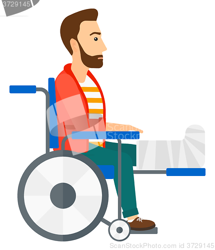 Image of Patient sitting in wheelchair.