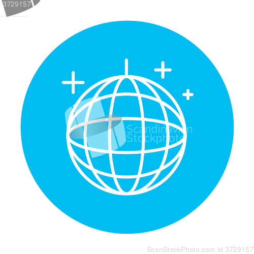 Image of Disco ball line icon.