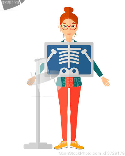 Image of Patient during x-ray procedure.