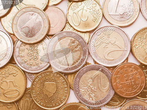 Image of  Euro coins vintage