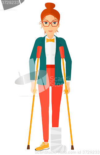 Image of Patient with broken leg.