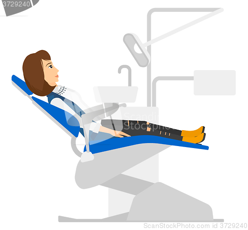 Image of Patient in dental chair.