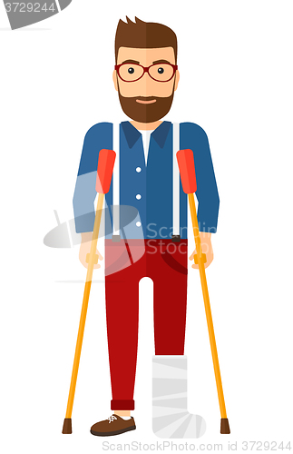 Image of Patient with broken leg.