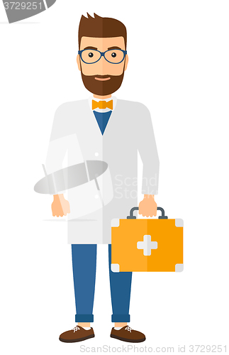 Image of Doctor with first aid box.