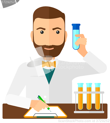 Image of Laboratory assistant working. 