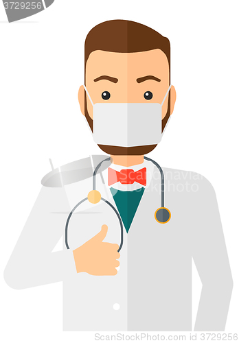 Image of Confident doctor in mask.