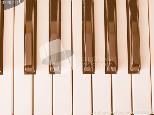 Image of  Music keyboard keys vintage