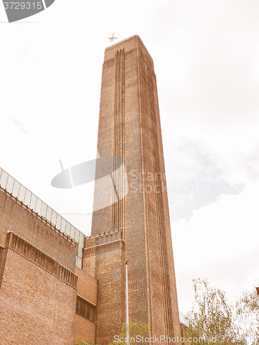 Image of Retro looking Tate Modern in London