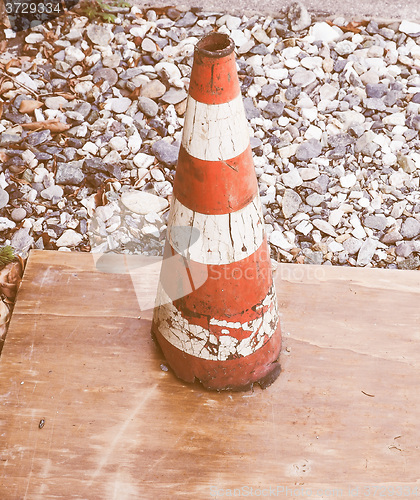 Image of  Traffic cone sign vintage