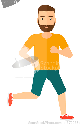 Image of Sportive man jogging.