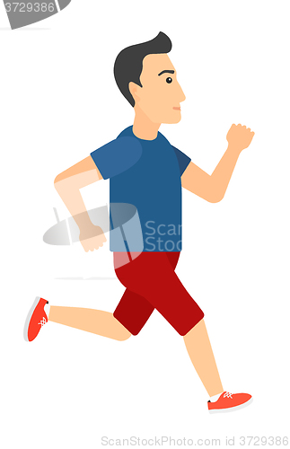 Image of Sportive man jogging.