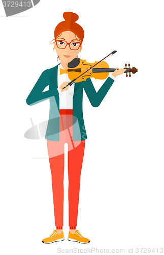 Image of Woman playing violin.