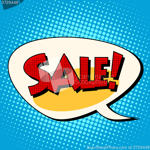 Image of Sale comic book bubble
