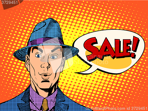 Image of surprised man sale bubble