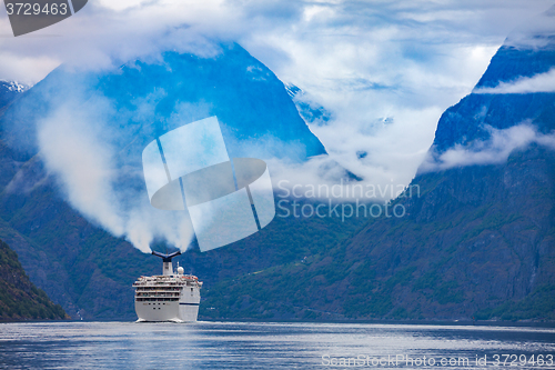 Image of Cruise Liners On Hardanger fjorden