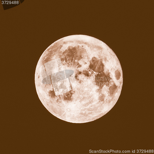 Image of Retro looking Full moon HDR