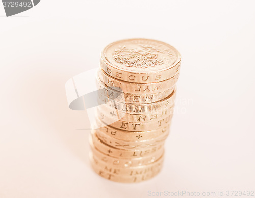 Image of  Pound coin pile vintage