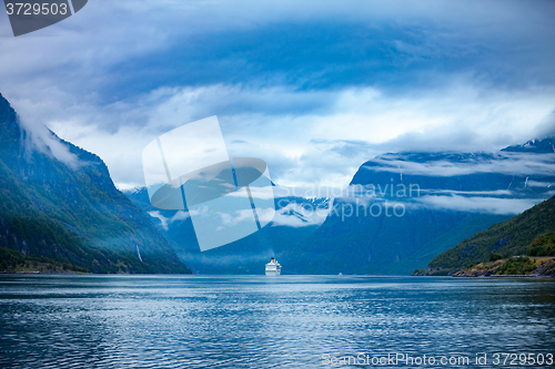 Image of Cruise Liners On Hardanger fjorden