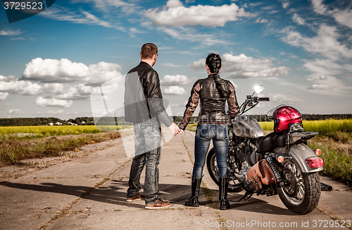 Image of Bikers couple