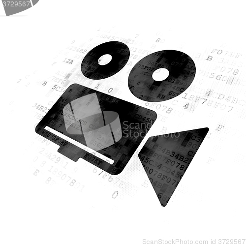Image of Travel concept: Camera on Digital background