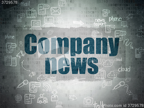 Image of News concept: Company News on Digital Paper background
