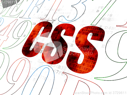 Image of Software concept: Css on Digital background