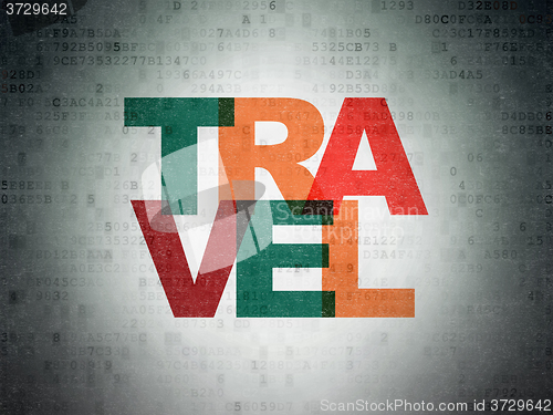 Image of Vacation concept: Travel on Digital Paper background