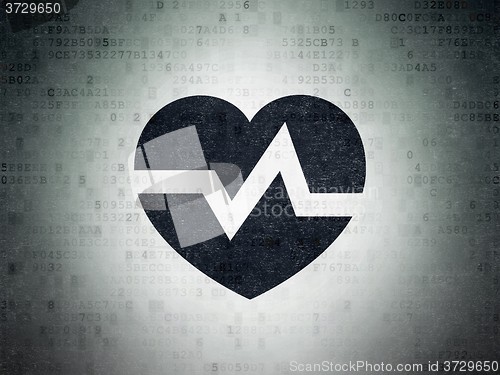 Image of Medicine concept: Heart on Digital Paper background